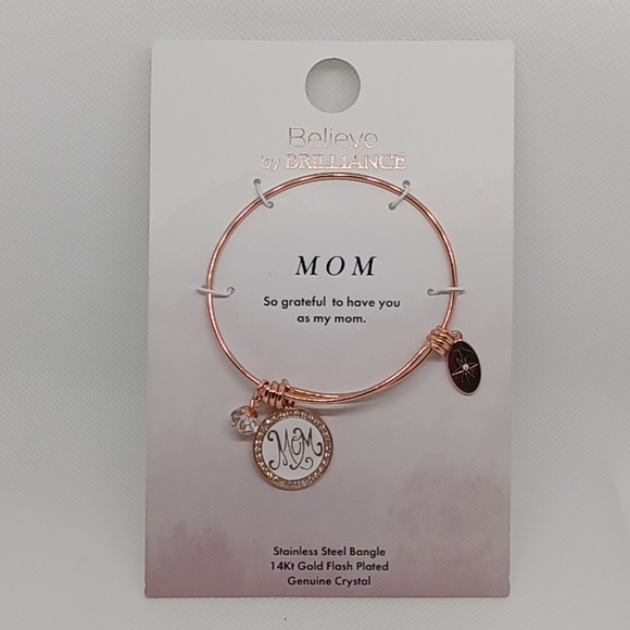 NWT Believe by Brilliance Mom Bangle with Charms - Picture 1 of 5